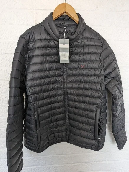 NEW Crew Clothing Lightweight Quilted Jacket - Size XL - Black - P2P 24" - Picture 6 of 9